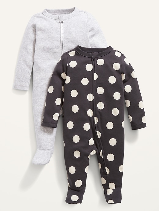View large product image 1 of 2. Unisex 2-Pack Sleep & Play Footed One-Piece for Baby