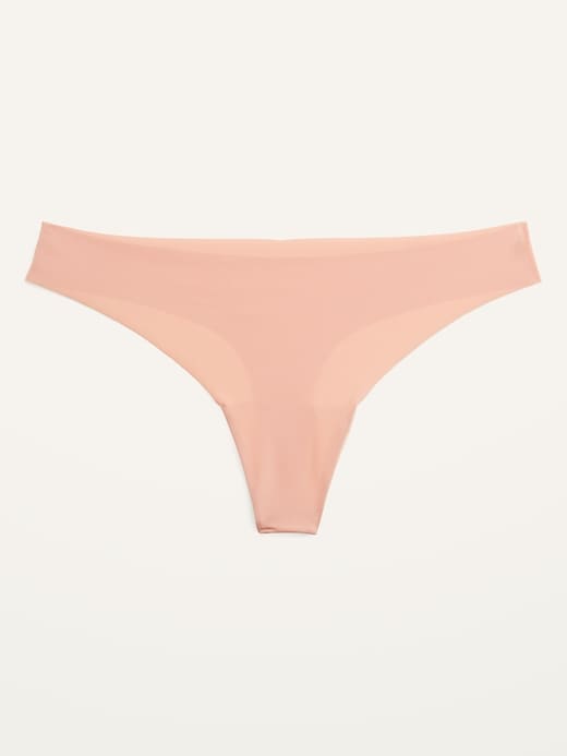 View large product image 1 of 3. Soft-Knit No-Show Thong Underwear