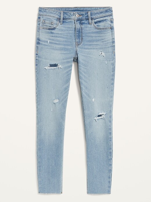 Image number 4 showing, Mid-Rise Rockstar Super Skinny Ripped Jeans for Women