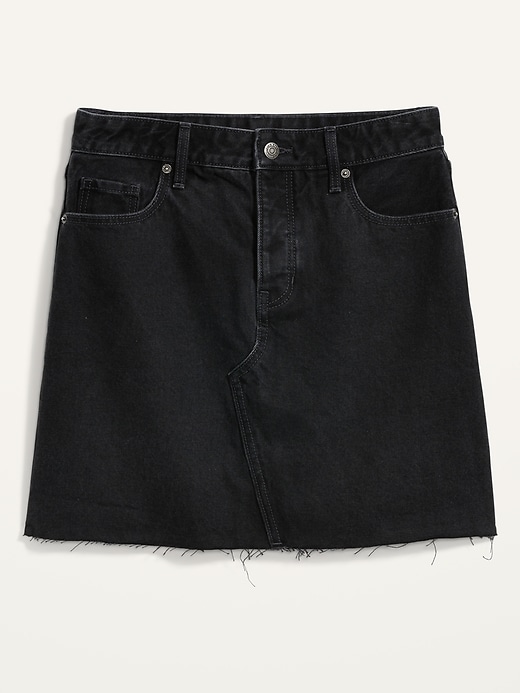 High-Waisted Button-Fly Cut-Off Jean Mini Skirt for Women | Old Navy