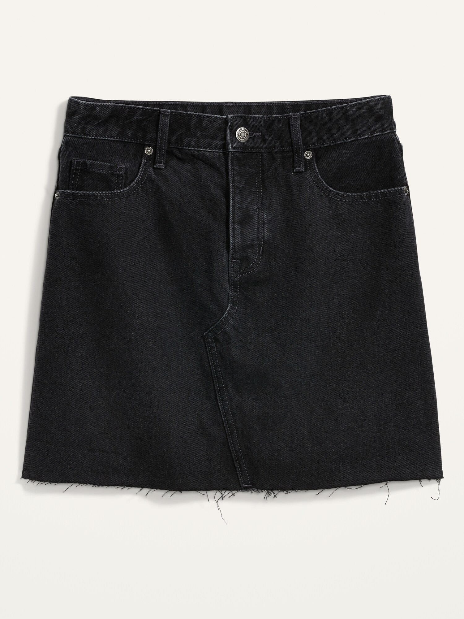 High-Waisted Button-Fly Cut-Off Jean Mini Skirt for Women | Old Navy