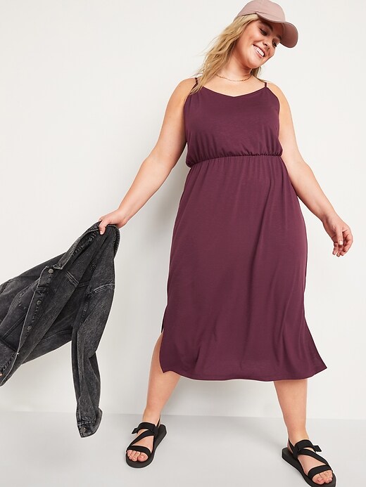 Image number 7 showing, Sleeveless Waist-Defined Slub-Knit Midi Dress