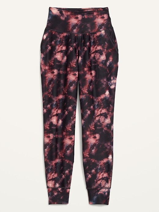 Old Navy Red Tie-Dye High-Waisted PowerSoft Joggers Sz L (Tall)