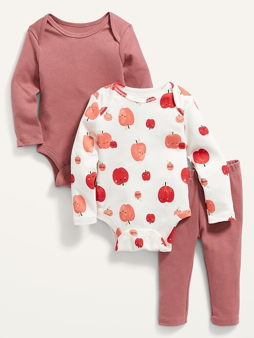 Old Navy Printed Bodysuit & Leggings Set for Baby. 1