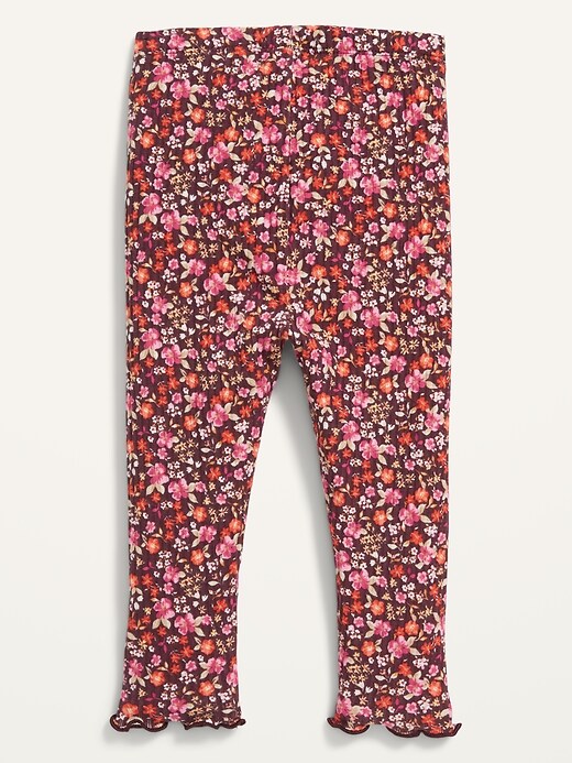 View large product image 2 of 2. Floral Rib-Knit Leggings for Toddler Girls