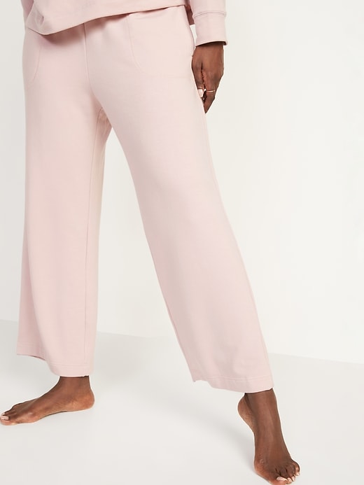 Old Navy - High-Waisted Cozy-Knit Wide-Leg Pajama Pants for Women