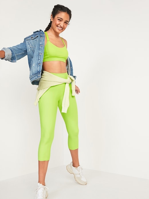 Image number 3 showing, High-Waisted PowerSoft Crop Leggings for Women