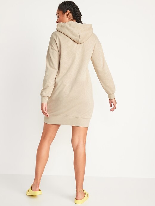 Image number 6 showing, Hooded Sweatshirt Shift Dress for Women
