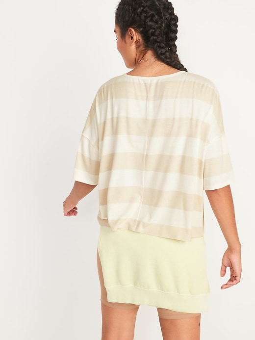 Image number 2 showing, Oversized Luxe Striped T-Shirt