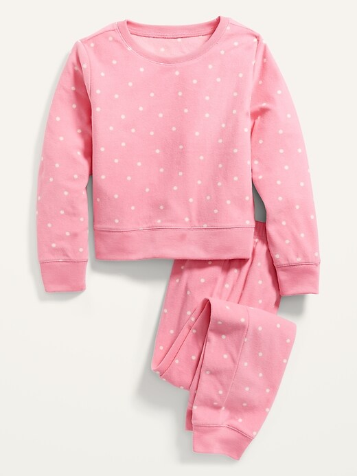 View large product image 1 of 1. Printed Microfleece Pajama Top & Pajama Joggers Set for Girls