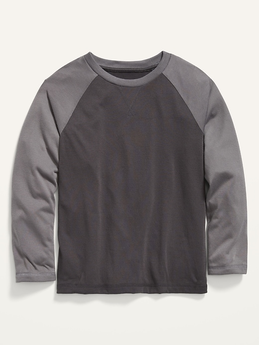 View large product image 2 of 2. Long Raglan-Sleeve Pajama T-Shirt for Boys