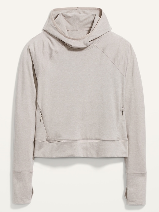 Image number 4 showing, CozeCore Cropped Performance Hoodie for Women