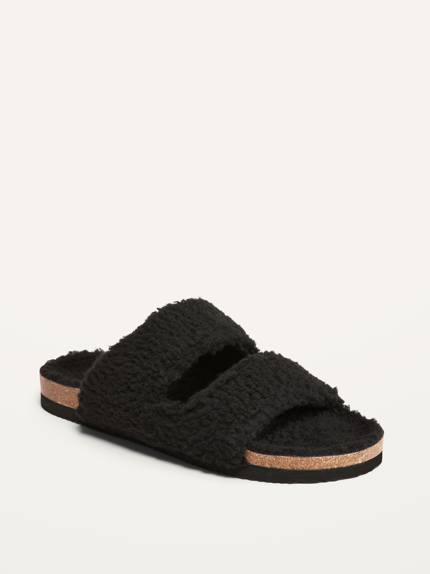 Cozy Sherpa Double-Strap Slide Slippers For Women | Old Navy