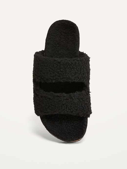 Image number 3 showing, Cozy Sherpa Double-Strap Slide Slippers