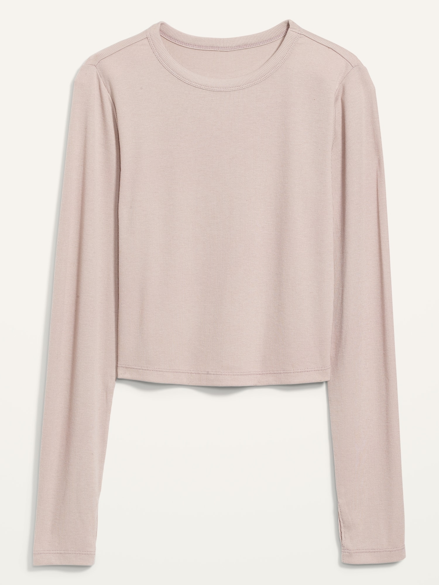 UltraLite Long-Sleeve Crew-Neck Ribbed Cropped Top for Women | Old Navy