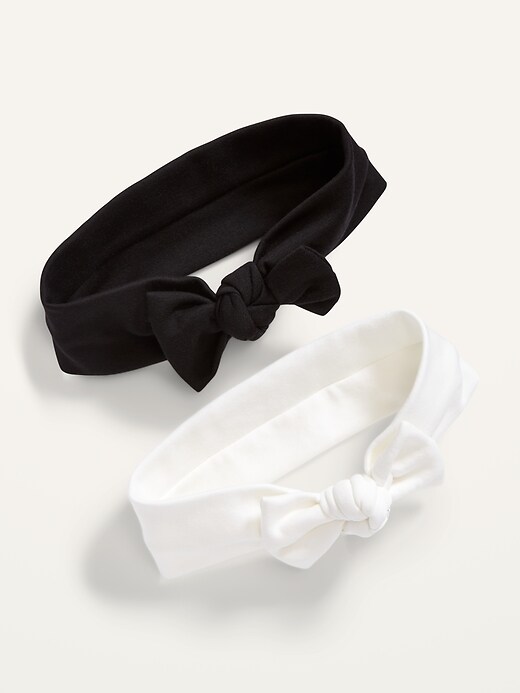Jersey-Knit Bow-Tie Headband 2-Pack for Toddler