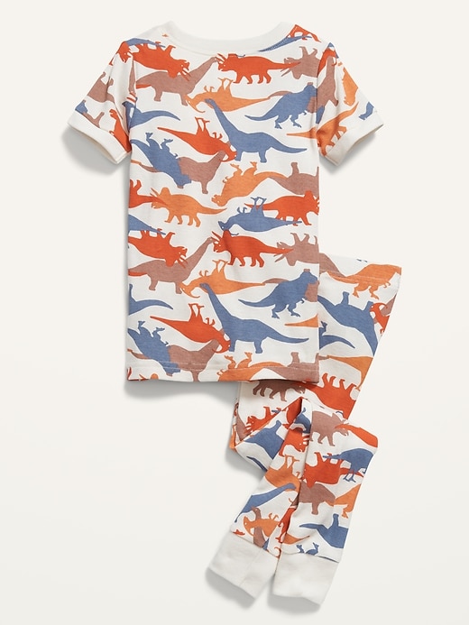 View large product image 2 of 2. Unisex Short-Sleeve Printed Pajama Set for Toddler & Baby