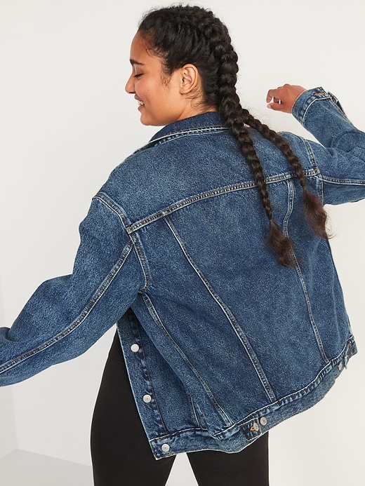Image number 2 showing, Non-Stretch Jean Boyfriend Jacket for Women