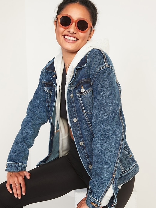 old navy black jean jacket