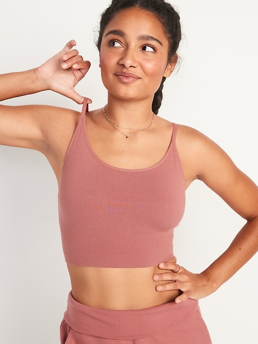 Image number 5 showing, Seamless Rib-Knit Bralette Top