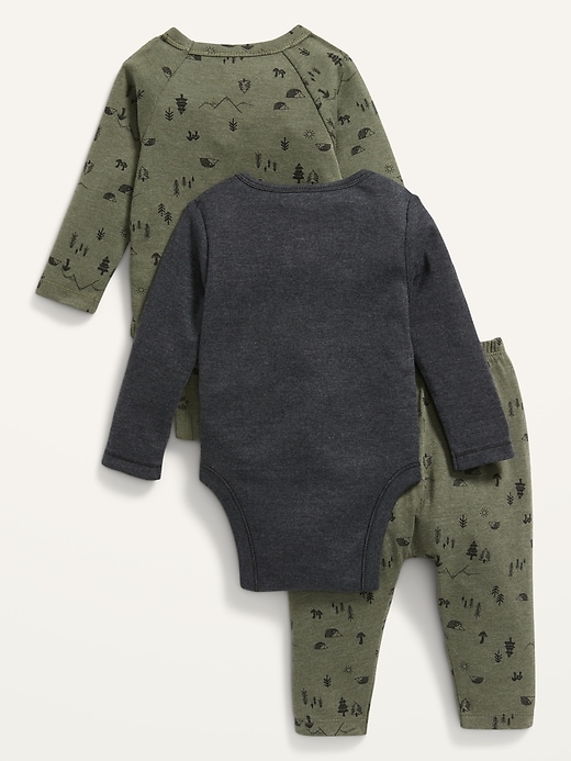 View large product image 2 of 2. 3-Piece Long-Sleeve Bodysuit and Leggings Set for Baby