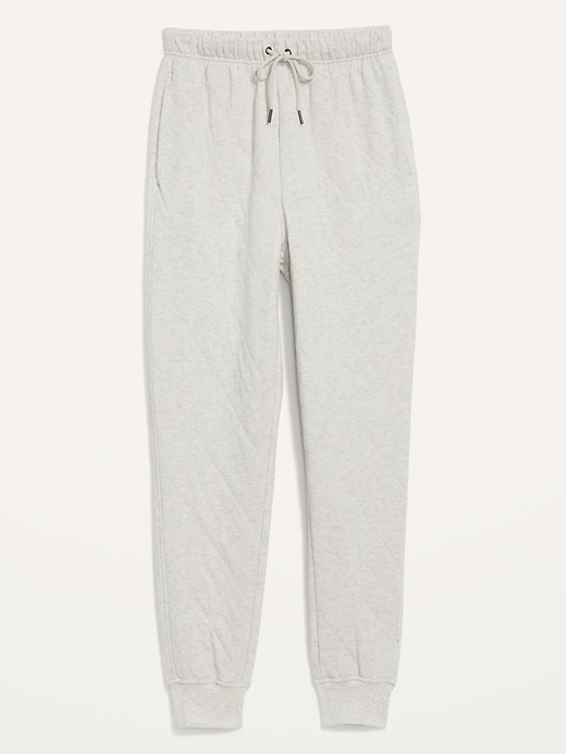 Image number 4 showing, Extra High-Waisted Quilted Jogger Sweatpants