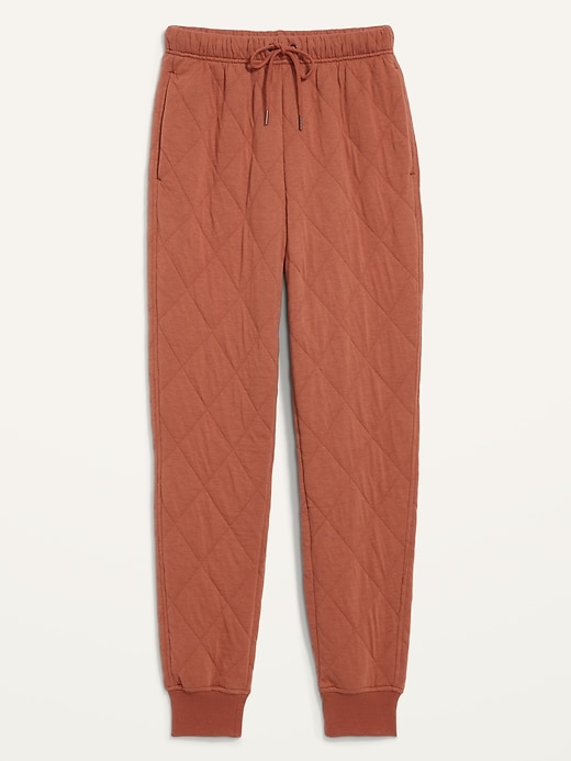 Image number 4 showing, Extra High-Waisted Quilted Jogger Sweatpants