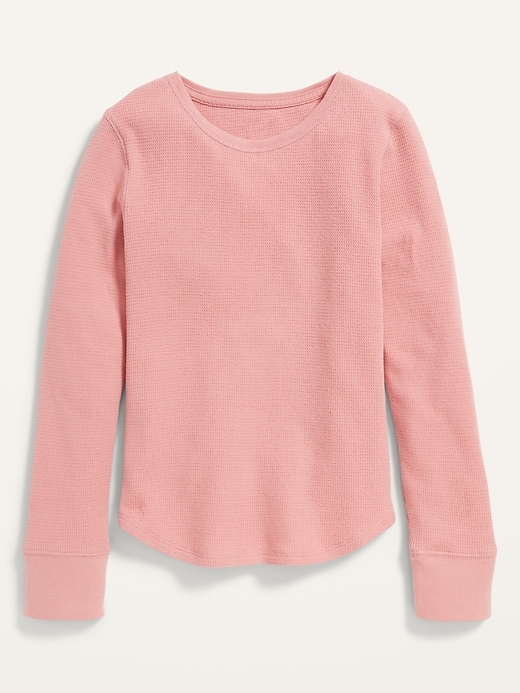 View large product image 1 of 2. Long-Sleeve Thermal-Knit T-Shirt for Girls