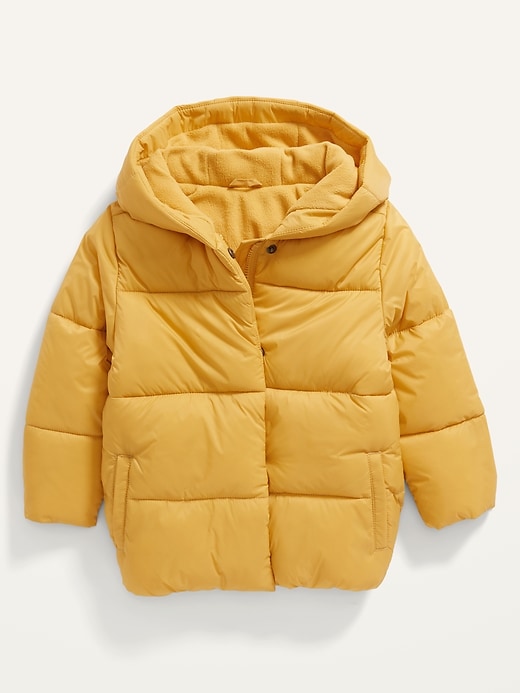 Unisex Solid Frost-Free Hooded Puffer Jacket for Toddler 