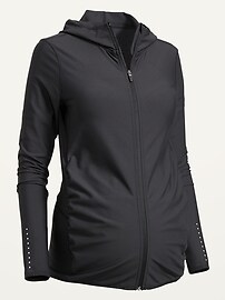 Maternity PowerSoft Side-Shirred Hooded Jacket