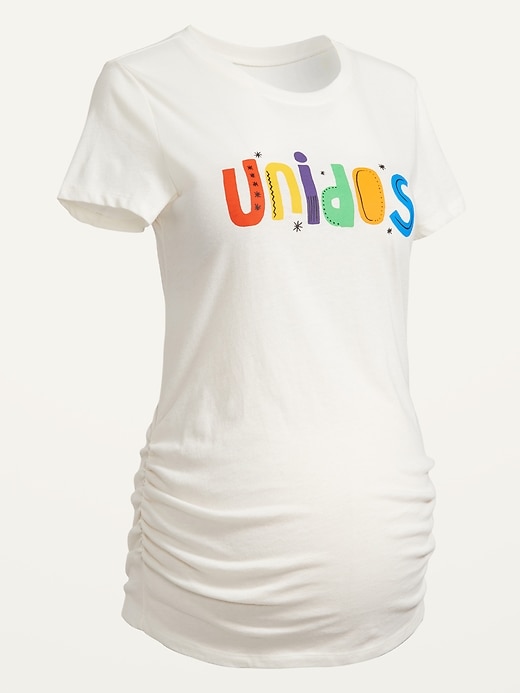 Image number 4 showing, Maternity Matching Spanish Language Graphic T-Shirt