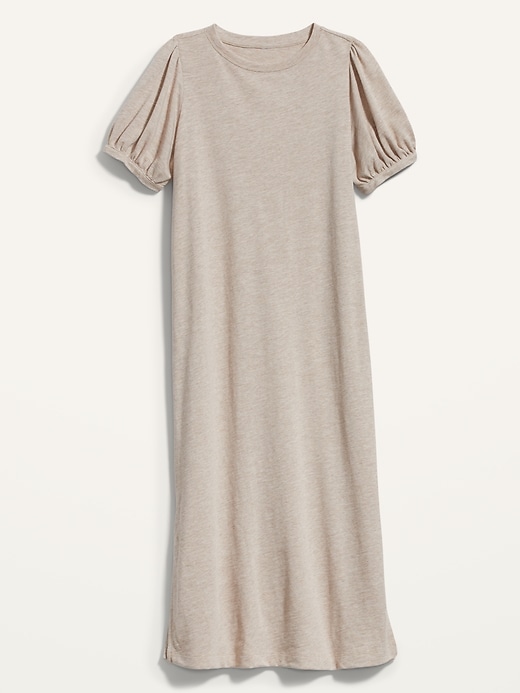 Image number 4 showing, Puff-Sleeve Midi T-Shirt Shift Dress for Women
