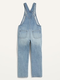 View large product image 4 of 4. Slouchy Straight Ripped Jean Overalls for Girls