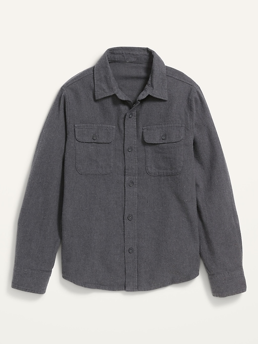 View large product image 1 of 2. Built-In Flex Flannel Utility Pocket Shirt For Boys
