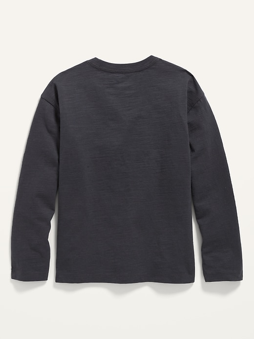 Oversized Slub-Knit Utility-Pocket T-Shirt For Boys | Old Navy