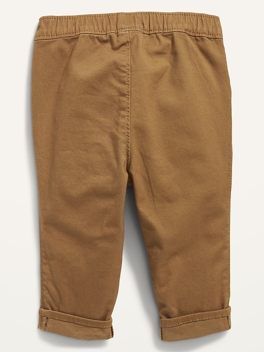 View large product image 2 of 2. Unisex Soft Twill Pull-On Pants for Baby