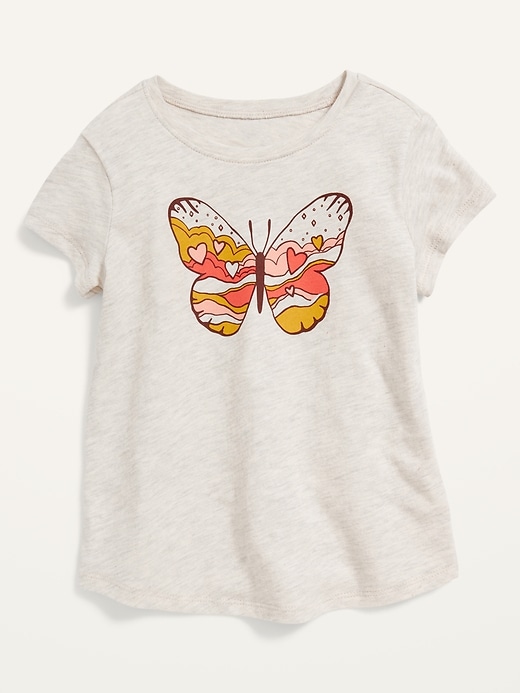 View large product image 1 of 1. Unisex Short-Sleeve Butterfly-Graphic T-Shirt for Toddler
