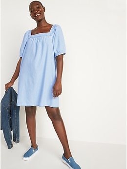 Details about   old navy baby girl Blue 3/4-length sleeves Embroidered Chambray Dress