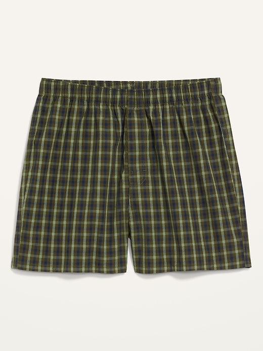 View large product image 1 of 1. Soft-Washed Plaid Boxer Shorts