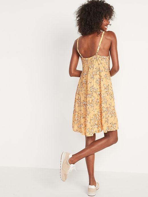 Image number 6 showing, Sleeveless Tiered Floral Swing Dress