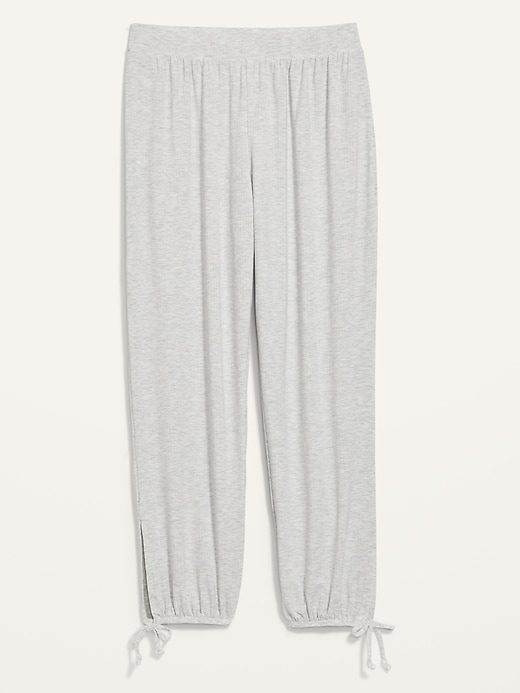 Image number 4 showing, Mid-Rise Sunday Sleep Ribbed Pajama Pants