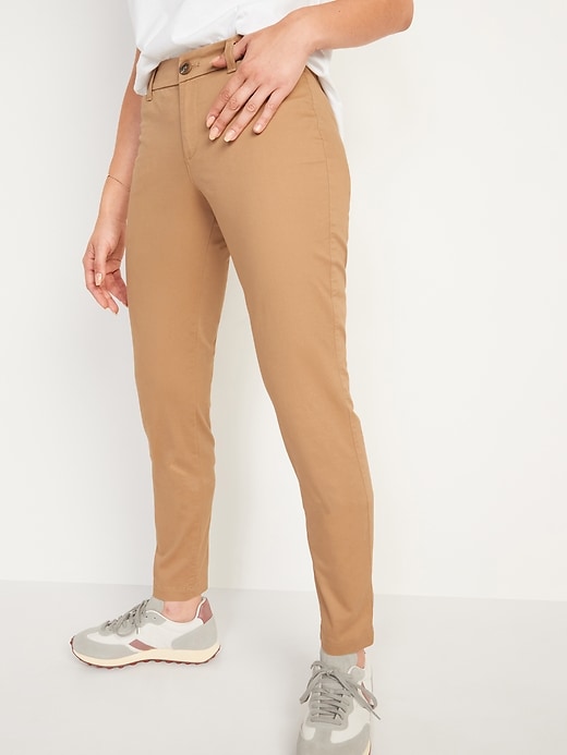 mid rise skinny everyday khakis