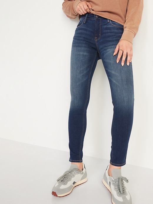 Old Navy Mid-Rise Rockstar Super-Skinny Jeans for Women. 1