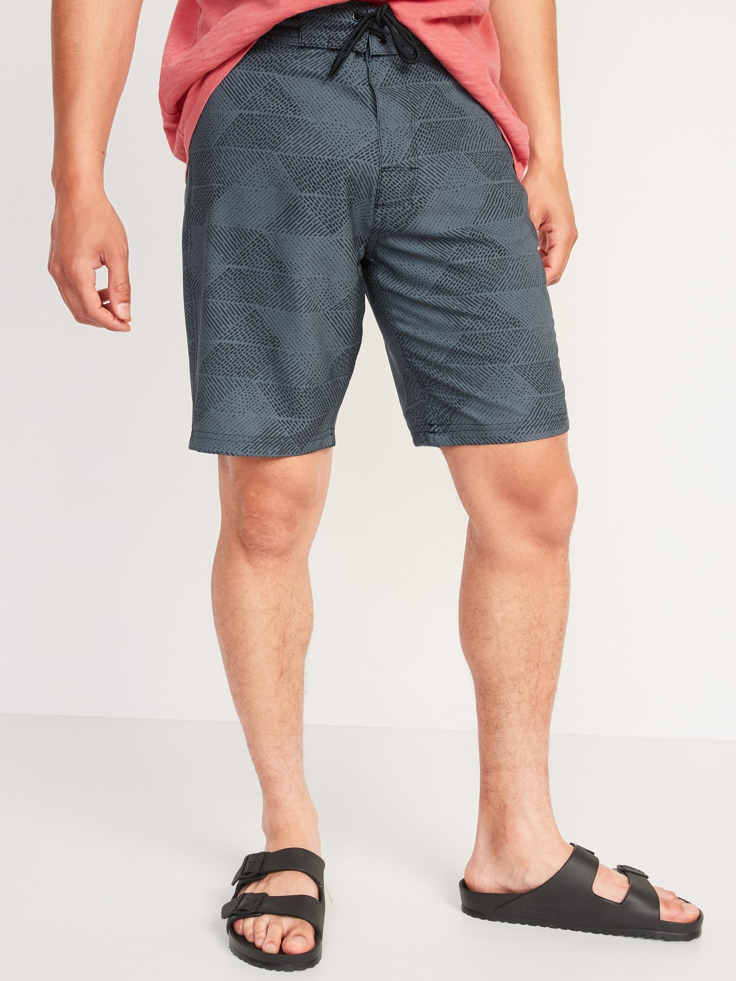 Patterned Built-In Flex Board Shorts for Men -- 10-inch inseam