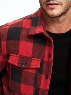 Buffalo-Plaid Shirt Jacket for Men | Old Navy