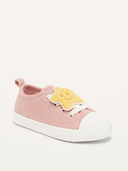 View large product image 1 of 4. Unisex Corduroy Star-Patch Sneakers for Toddler