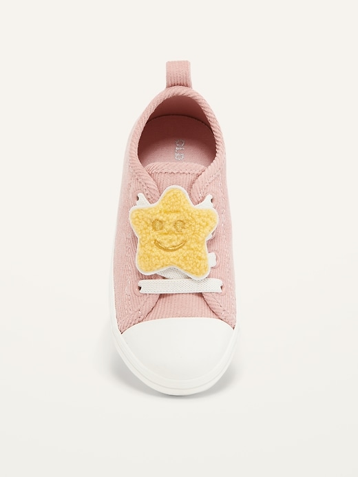 View large product image 2 of 4. Unisex Corduroy Star-Patch Sneakers for Toddler