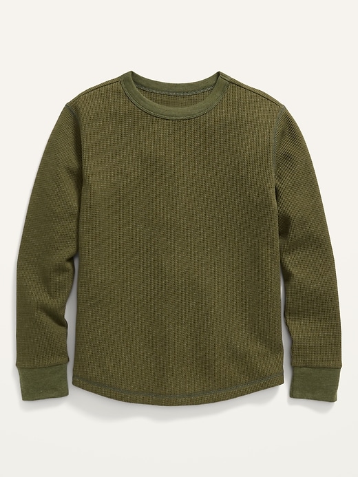View large product image 1 of 1. Long-Sleeve Thermal-Knit T-Shirt For Boys