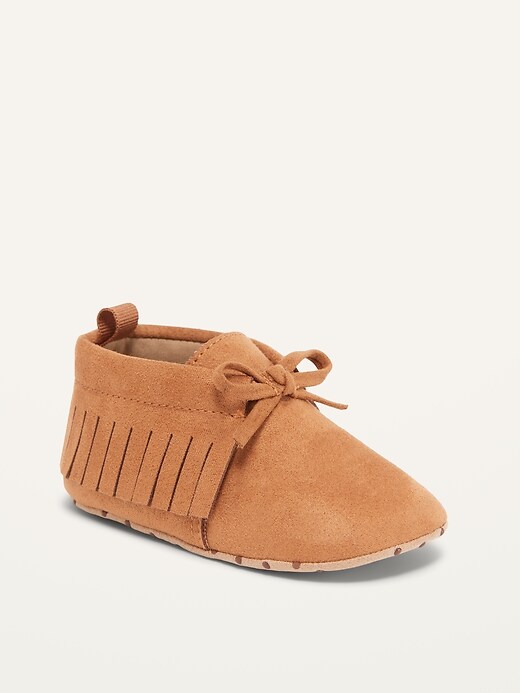 Unisex Faux-Suede Moccasin Booties for Baby Old Navy