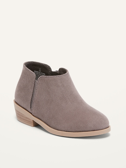 View large product image 1 of 4. Faux-Suede Ankle Boots for Toddler Girls